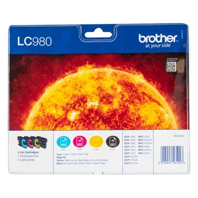 Image de Brother Lc 980valbp Blister Noir Cyan Magenta Jaune