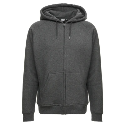 Afbeelding van Urban Classics ZIP Hoody Sweater met rits, Heren, Maat: Small, Charcoal