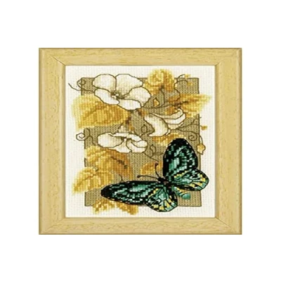 Afbeelding van Vervaco Miniatuur kit Vlinders en bloemen borduren (pakket) PN 0144802
