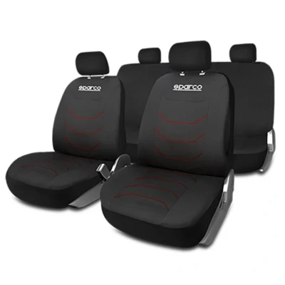 Afbeelding van Set hoezen voor zittingen Sparco Corsa Zwart/Rood