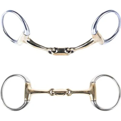 Afbeelding van Harry&#039;s Horse Bustrens Gold Brass Dubbel Gebroken 12,5cm