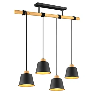 Afbeelding van TRIO HARRIS Hanglamp Zwart mat excl. 4x E27 4W