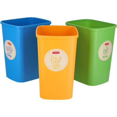 Afbeelding van Set van 3x9L Curver ECO Friendly scheidingsbakken