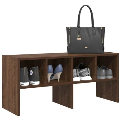 Afbeelding van vidaXL Schoenenrek stapelbaar 89,5x30x40 cm bruin eikenkleur