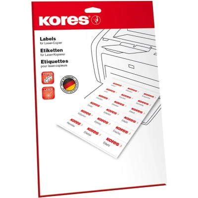 Afbeelding van Kores frankeer etiketten, 135 x 40 mm, wit, dubbel