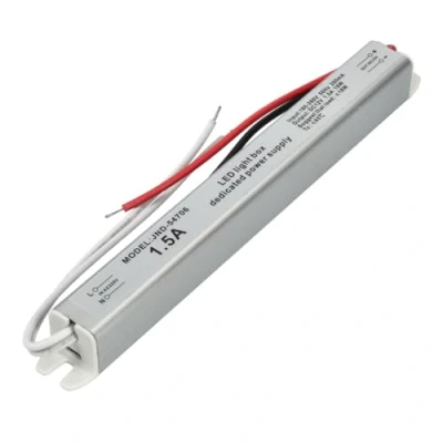 Afbeelding van Jandei Stroomtransformator 110/220 V AC naar 12 DC 18 W 1,5 A, binneninstallatie IP20, voor ledstrips, neon of laagspanningsapparaten