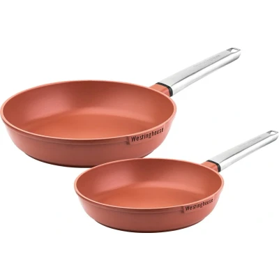 Afbeelding van Westinghouse Koekenpannenset Performance ø 24 en 28 cm Rood Inductie alle andere warmtebronnen