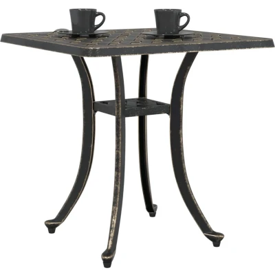 Afbeelding van Tuintafel 53x53x53 cm gietaluminium bronskleurig