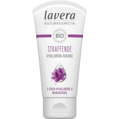 Afbeelding van lavera Verstevigend hyaluronmasker veganistisch natuurlijke cosmetica hyaluronzuur 3 keer en de werkzame stof Power Bakuchiol direct frisse teint vocht verzorging 50 ml (1 stuk)