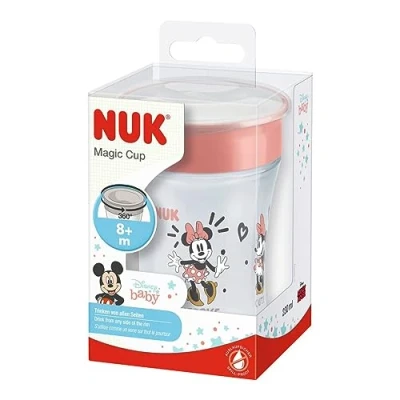 Image de NUK Disney Mickey Magic Cup Gobelet d&#039;apprentissage Bord anti fuite de 360 Sans BPA Pour enfant 8 mois 230 ml Rouge