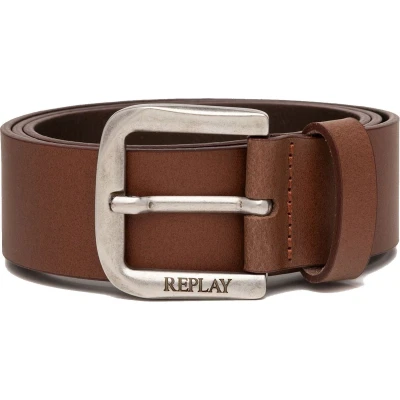 Afbeelding van REPLAY Leren Riem Belt W90 Tan Bruine