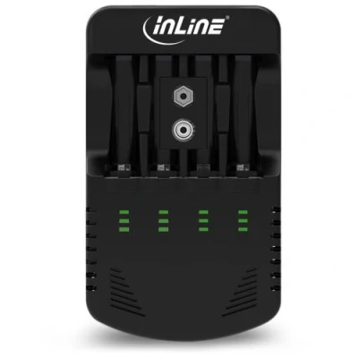 Image de InLine Chargeur de batteries (pour 4xAA/AAA, 1x9V) 1.5 A