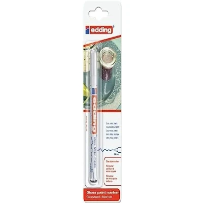 Afbeelding van Viltstift Edding 780 lakmarker rond 0.8mm wit blister à 1 stuk