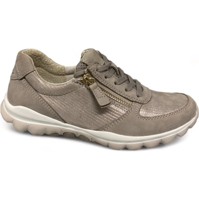 Afbeelding van Gabor Lage sneakers voor dames, uitneembaar voetbed, Linnen schelp 62
