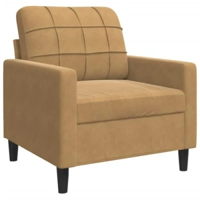 Afbeelding van Fauteuil 60 cm fluweel bruin