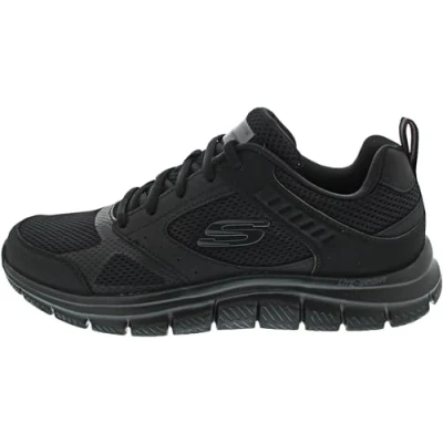 Afbeelding van Skechers Track Syntac heren sportschoenen zwart Maat 48.5 Extra comfort Memory Foam