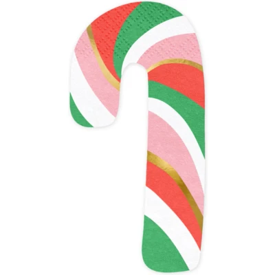 Afbeelding van Partydeco Servetten Kerstzuurstok (20 stuks)