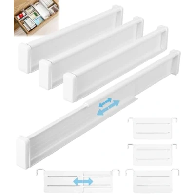 Afbeelding van Cexovo ladeverdeler, 8 delig, verstelbare organizer, ladeverdelers voor ijdelheid, badkamer, keuken, kantoor