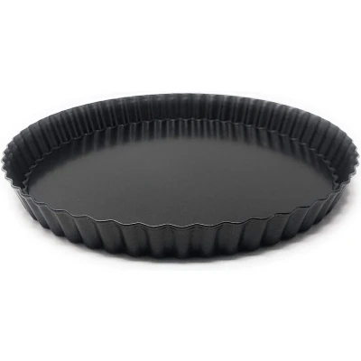 Afbeelding van Bakvorm met anti aanbaklaag, ronde taartvorm, springvorm serveerbodem, koolstofstaal, Ø 20 x 10 cm, rood