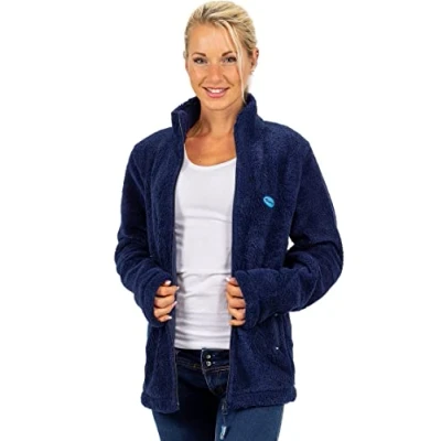 Afbeelding van Reichstadt Fleecejas voor dames, pluizig, Marinier
