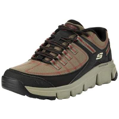 Afbeelding van Skechers Summits at Trainers pour hommes, Bordure noire en maille synthétique olive, 44 EU