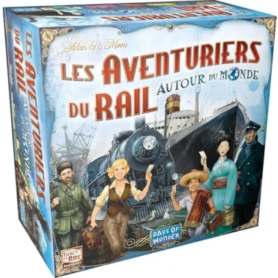 Afbeelding van Spoorweg avonturiers: Rond de wereld, Days of Wonder, gezelschapsspel, vanaf 10 jaar, 2 5 spelers, 90 120 minuten