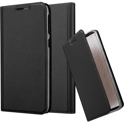 Afbeelding van Cadorabo Hoesje geschikt voor HTC Desire 820 in CLASSY ZWART Beschermhoes met magnetische sluiting, standfunctie en kaartvakje Book Case Cover Etui