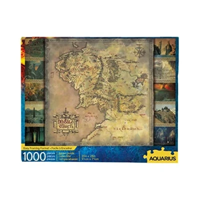 Afbeelding van Aquarius The Lord Of Rings Map (1000 pieces) Puzzel Multicolours