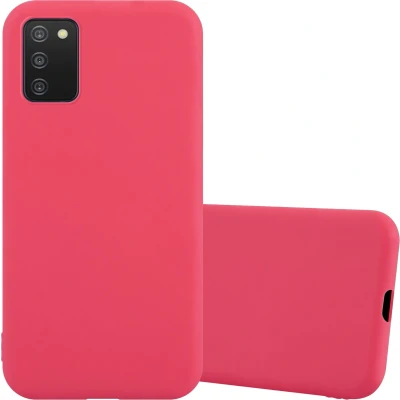 Afbeelding van Cadorabo Hoesje geschikt voor Samsung Galaxy A03s in CANDY ROOD Beschermhoes gemaakt van flexibel TPU silicone Case Cover