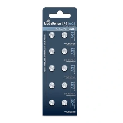 Image de Piles boutons AG3 LR41 Alcaline 1.5V MediaRange MRBAT117