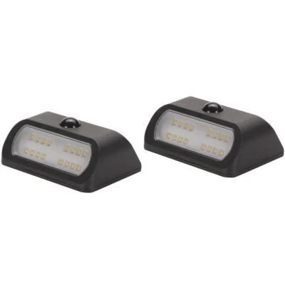 Afbeelding van LED solar wandlamp Sentinal met sensor 2/pak