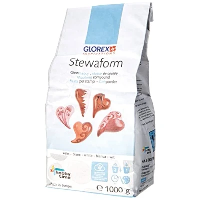 Afbeelding van GLOREX Stewa vorm gietmassa wit 1 kg 6,8 x 10 20 cm