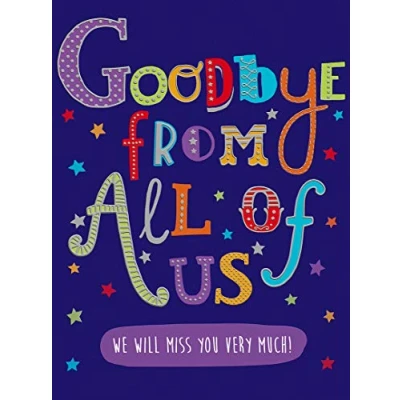 Afbeelding van Piccadilly Greetings Wenskaart &quot;Big Goodbye from All of Us&quot; H 30 x B 22 cm