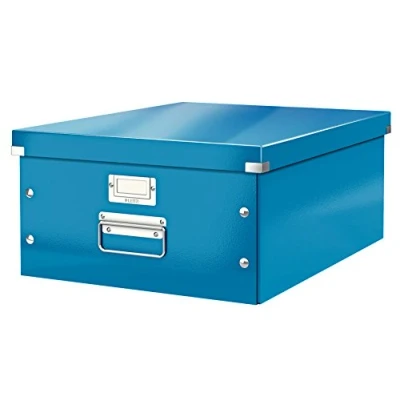 Image de Leitz, 60454036 Grande boîte de rangement avec couvercle pour A3 Click &amp; Store Bleu