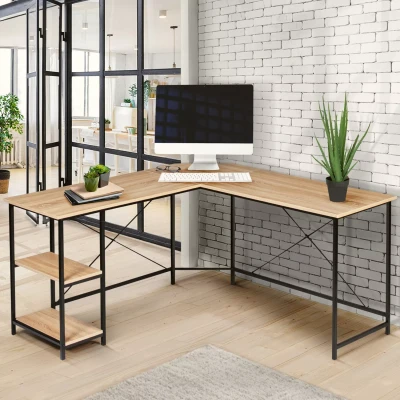 Afbeelding van Bureau d&#039;angle en forme de L DETROIT design industriel