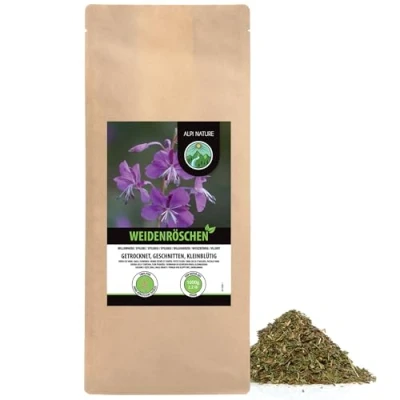 Afbeelding van wilgenroosje thee met kleine bloemen (1 kg), wilgenroosthee, zacht gedroogd, 100% zuiver en natuurlijk, voor de bereiding van thee, kruidenthee