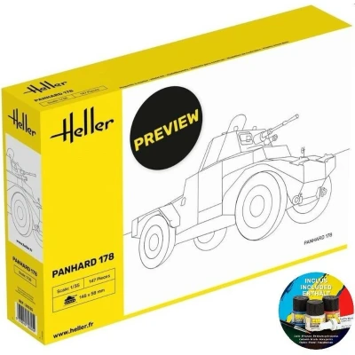 Afbeelding van 1:35 Heller 35325 Panhard 178 AMD 35 Starter Kit Plastic Modelbouwpakket