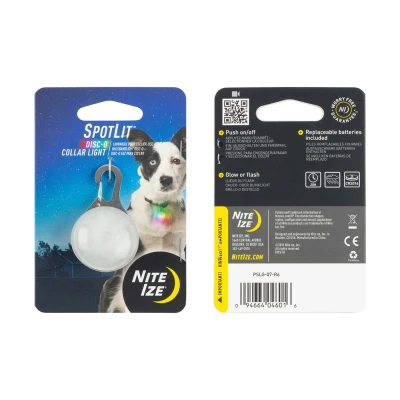Afbeelding van Hondenlampje Nite ize Spot Lit safety light rond disco kleuren