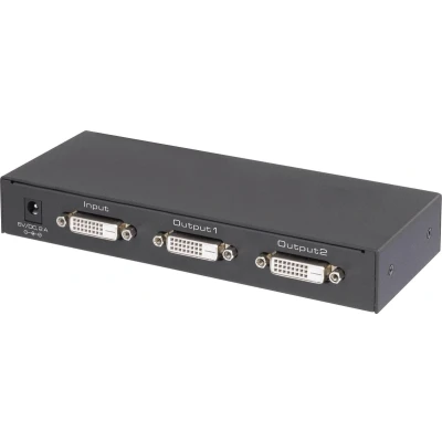 Afbeelding van Renkforce 2 poorten DVI splitter Ultra HD geschikt 3840 x 2160 Pixel Zwart