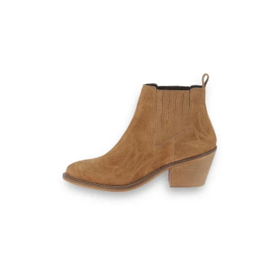 Afbeelding van Kaporal Jaden Cowboy/Bikerlaarsjes, Dames, Maat: 37, Camel Leer