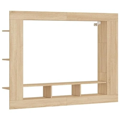 Image de vidaXL Meuble TV chêne sonoma 152x22x113 cm bois d&#039;ingénierie833724