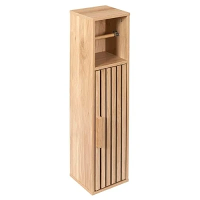 Afbeelding van HOME DECO FACTORY, HD0271, Klaus toiletpapierglijder, Natural Crush collectie, meubels, badkamermeubel, 20 x 78 19 cm, bruin, hout spaanplaat, cm