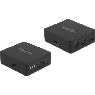 Afbeelding van DeLOCK digitale optische Toslink audio schakelaar 3 in 1 uit