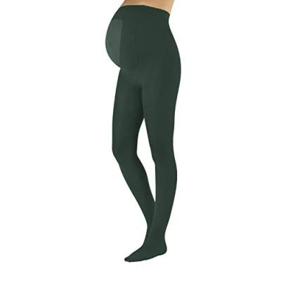Afbeelding van CALZITALY Zwangerschapspanty comfort S, M, L, XL, XXL, 3XL, 4XL 100 DEN Made in Italy, Groen