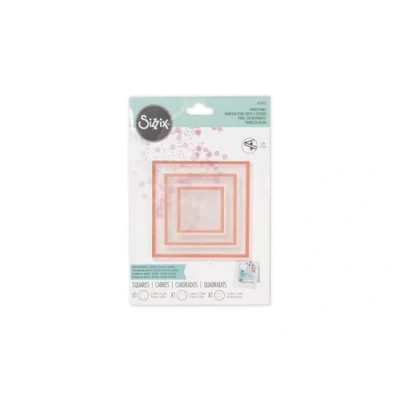 Afbeelding van Sizzix M.Essential Shaker Panes Squares 1 1/2 2 &amp; 3 3PK 665452 (04 22)