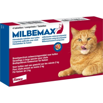Afbeelding van Milbemax Tablet Ontworming Kat LARGE 2X2 TABL