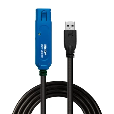 Afbeelding van LINDY USB kabel 3.2 Gen1 (USB 3.0 / 3.1 Gen1) A stekker, bus 20.00 m Zwart 43361