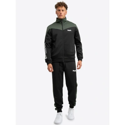 Afbeelding van Lonsdale Normale Passform Caunton Trainingspak, Heren, Maat: Large, Black olive white