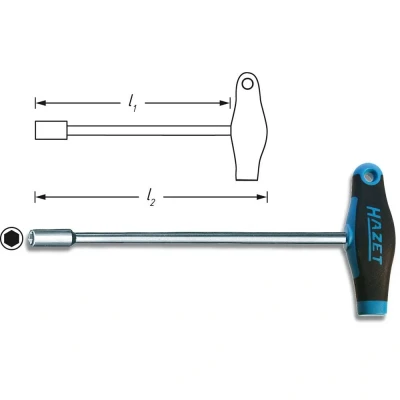 Afbeelding van HAZET 428LG 8 Steeksleutel 12 350, 384, 384 Chroom vanadium staal