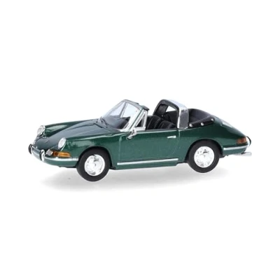 Afbeelding van Herpa Porsche 911 Targa miniatuurauto, schaal 1:87, verzamelstuk, Made in Germany, model kunststof, kleur: metallic groen